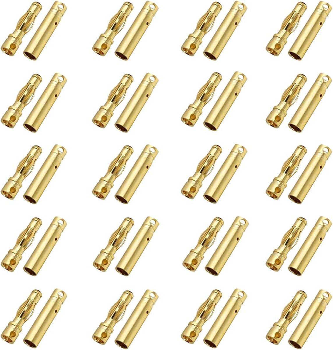 20 paar vergulde 3,0 mm 3 mm Bullet mannelijk en bus banaanstekker ronde stekker voor RC ESC motor Lipo batterij