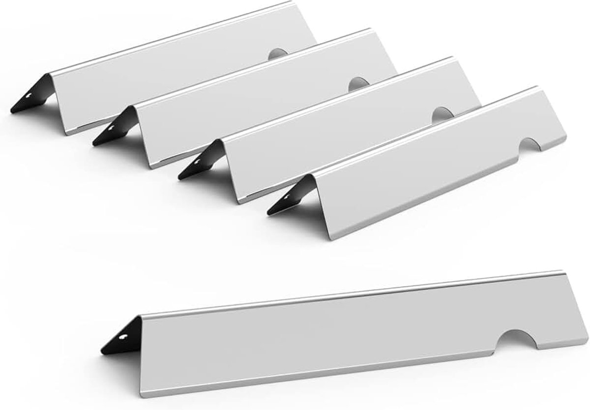 RVS Flavorizer Bars voor Genesis II 300 serie barbecues(bedieningspaneel aan de voorkant), Reserveonderdelen voor Weber 66032, set van 5