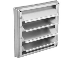 100mm Stainless Steel Square Air Vent Grille Cover Wall Air Duct Ventilation Grill Tumble Dryer Extractor Fan Outlet for Bathroom Sidewall Kitchen