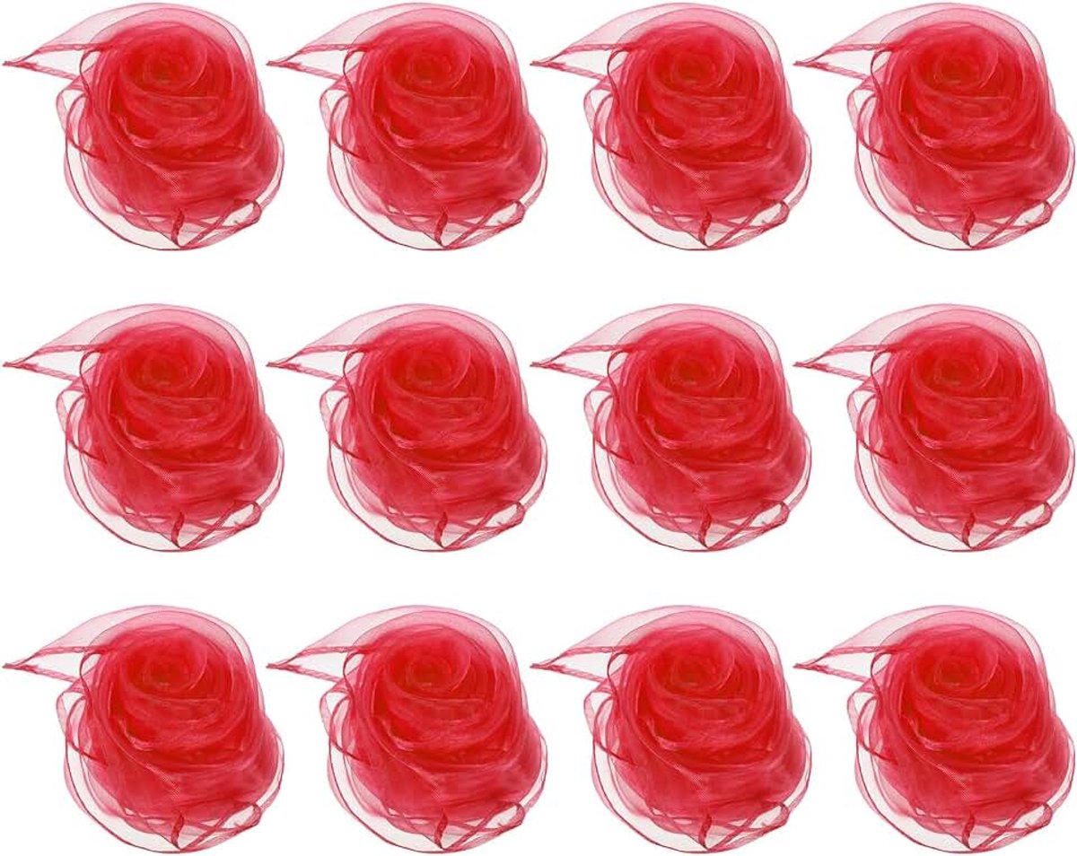 Danssjaals, 12 stuks vierkante jonglerende sjaals 45 bij 45 cm voor spelen magische muziek activiteit jongleren dressing, felroze