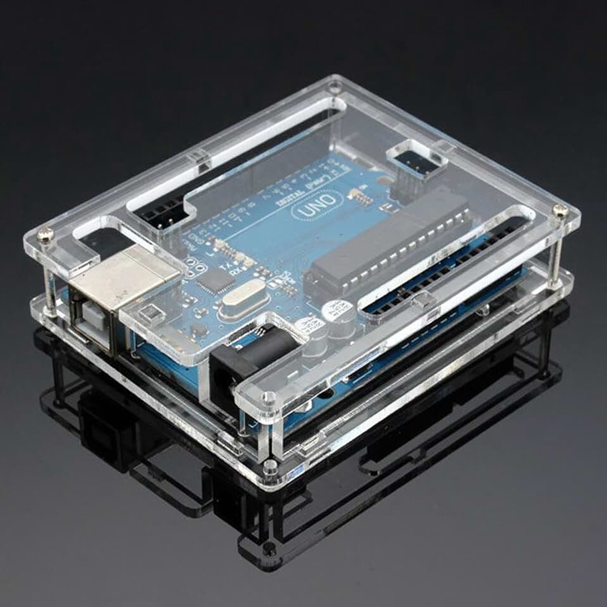R3 Behuizing Nieuwe Transparante Glans Acryl Computer Box Compatibel met Arduino UNO R3
