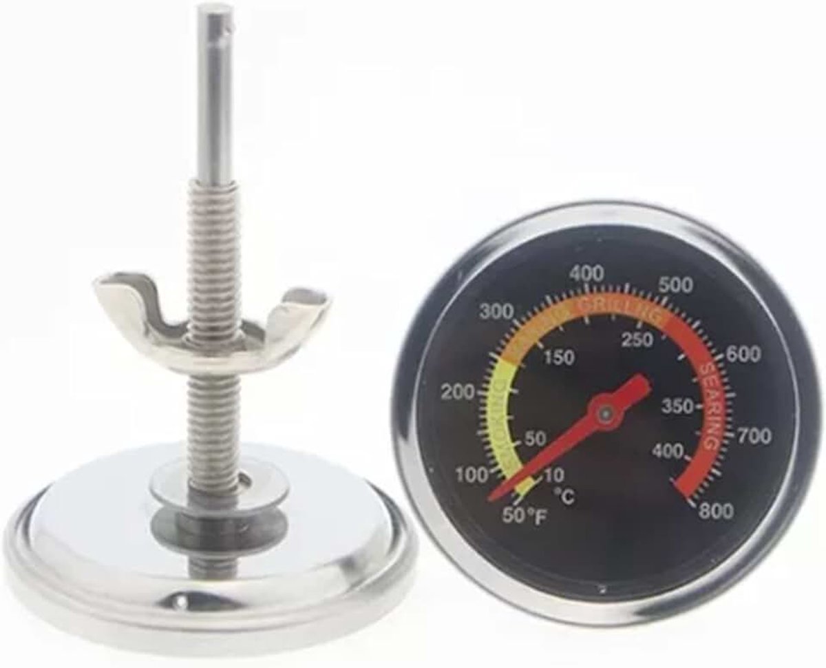 Oventhermometer van 50 Tot 400 ℃ met Beugel Metalen Behuizing Bimetalen Oventhermometer voor BBQ
