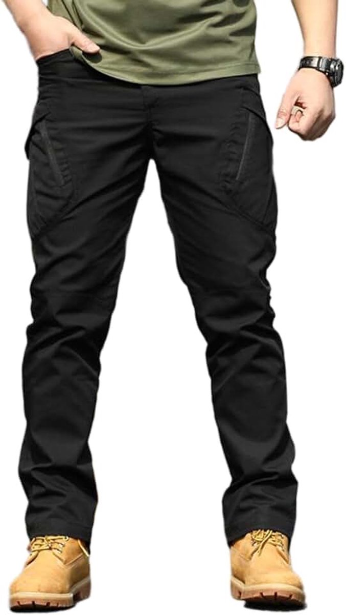 Cargobroek voor heren, meerdere zakken, ritssluiting, dun, gevechtsbroek, waterdicht, militaire broek, tactisch