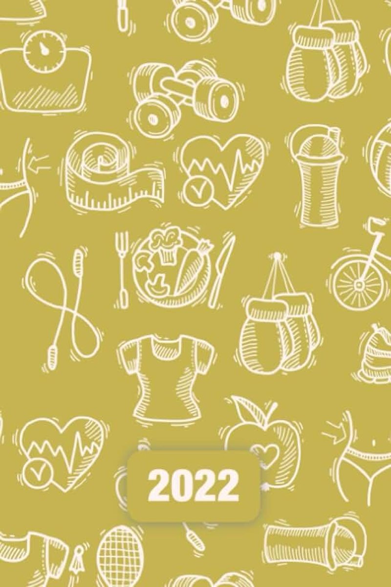 Planner 2022 Workout Log Gym-Inches-6x9 120 pages Gym, Fitness, and Training Diary