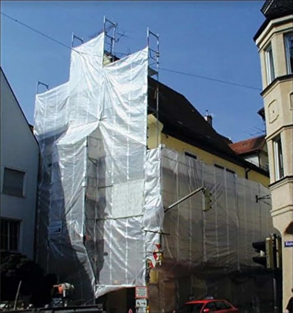 Steigerbeschermzeil - steigerbeschermingsfolie 2,70 x 10 m transparant 160 g/m2 lichtdoorlatendheid minstens 70%