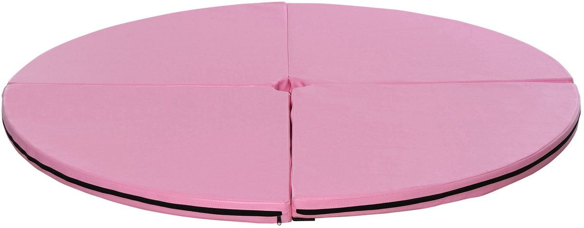 HOMCOM-Paaldans beschermmat-150x150x5cm-Kunststof-Roze