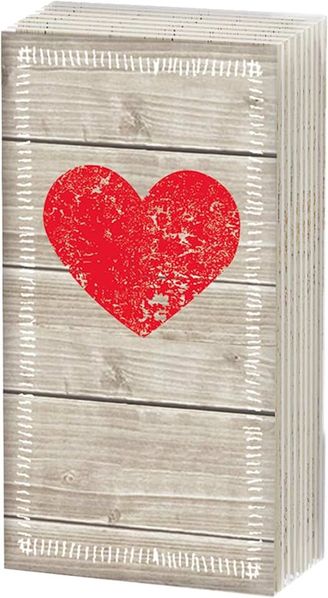 Heart Of Wood Taschentuch, Papiertaschentücher, 10 Stück, Tissue, Rot/Taupe, 51623