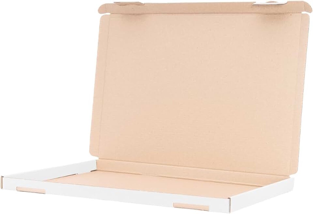 300 grote brievendozen 350x250x20mm wit verzending post vouwdoos GB-2