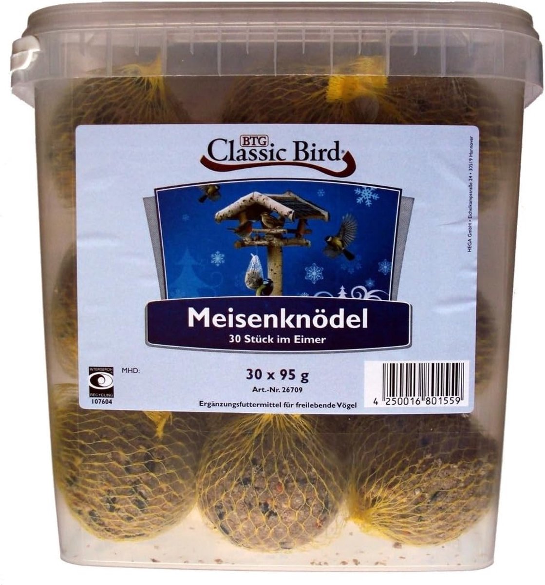 Vogelpasta Titbollen - Voer voor Wilde Vogels - Gemakkelijk te Eten - Geschikt voor het Hele Jaar - SnelShoppen