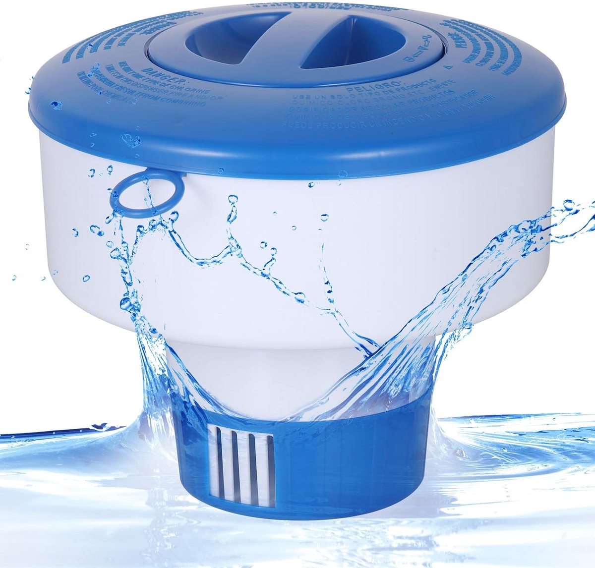 Chloordoseerder voor Zwembad, 8 inch Zwembaddrijver voor Grote Tabletten en Korrels, Zwembad Chloordrijver, Drijvende Chloordoseerder voor Zwembad, Spa en Hot Tub