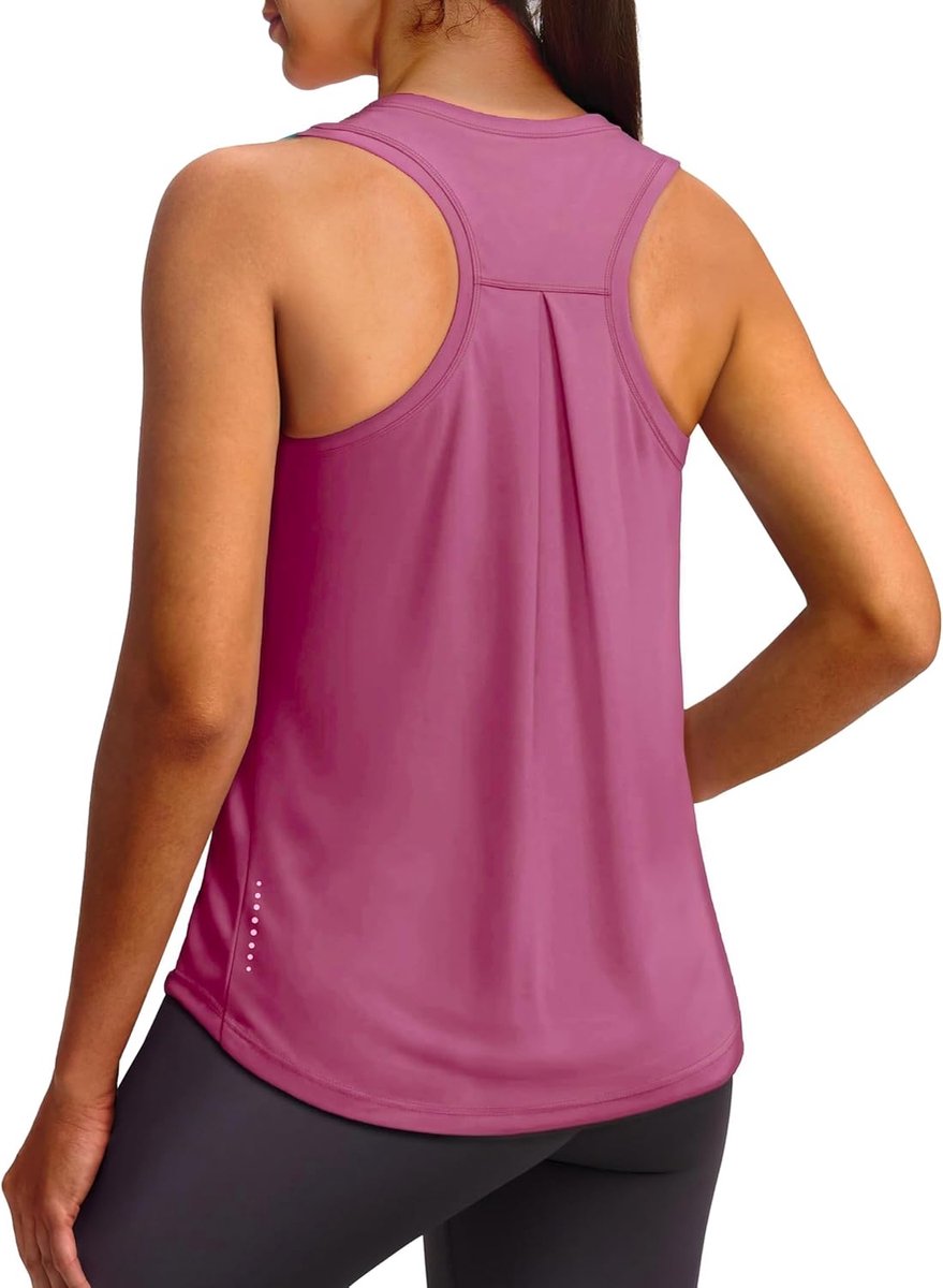 Mouwloze tanktop voor dames, racerback, sportshirt, lichte yoga-top