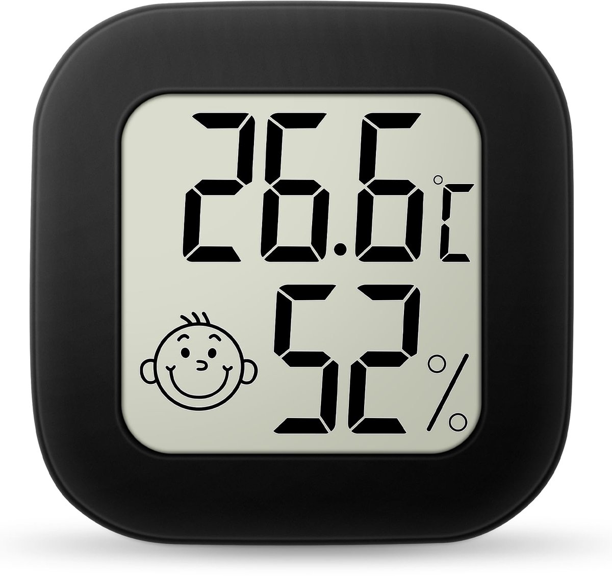 Digitale thermometer mini-hygrometer - grote lcd-kamerthermometer - emoji-thermometer - perfect voor binnengebruik - SnelShoppen