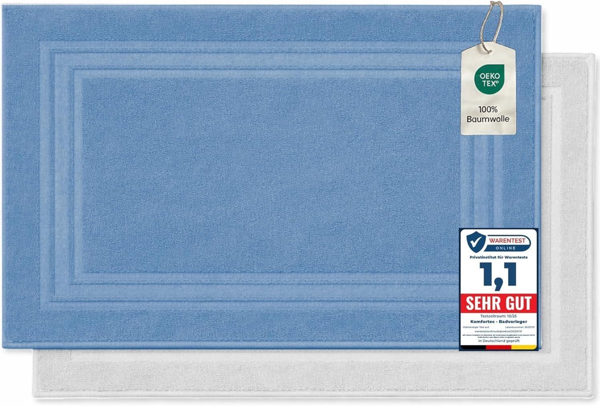 Badmat Set 50 x 70 cm - 100% Katoen - 600 GSM - Zacht en sterk absorberend - SnelShoppen