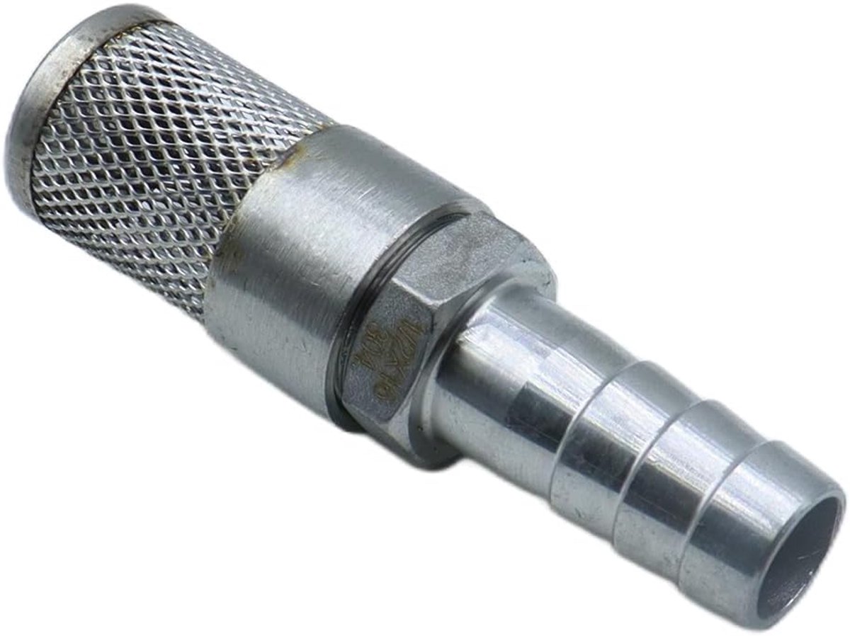 Slangfilter roestvrij staal 304, gaaszeef voor aanzuigslang, waterpomp, gasleiding, tuinirrigatiesysteem en aquariumbescherming (16 mm)