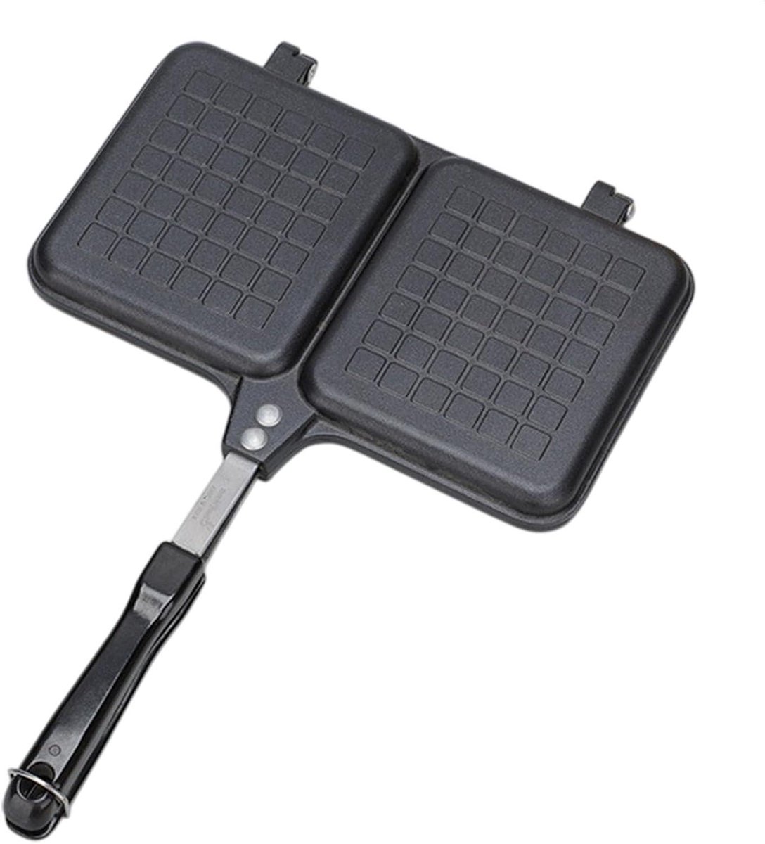 Sandwich Maker - Tosti IJzer Grill - Ontbijt Maken - Dubbel Panelen - 36 x 25 cm - Zwart