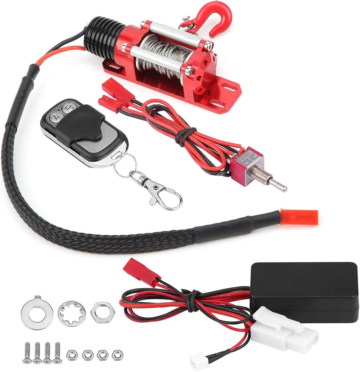 Winch, 1/10 Elektro-Metallmodellfahrzeug-Crawler-Autozubeh?r mit Fernbedienung