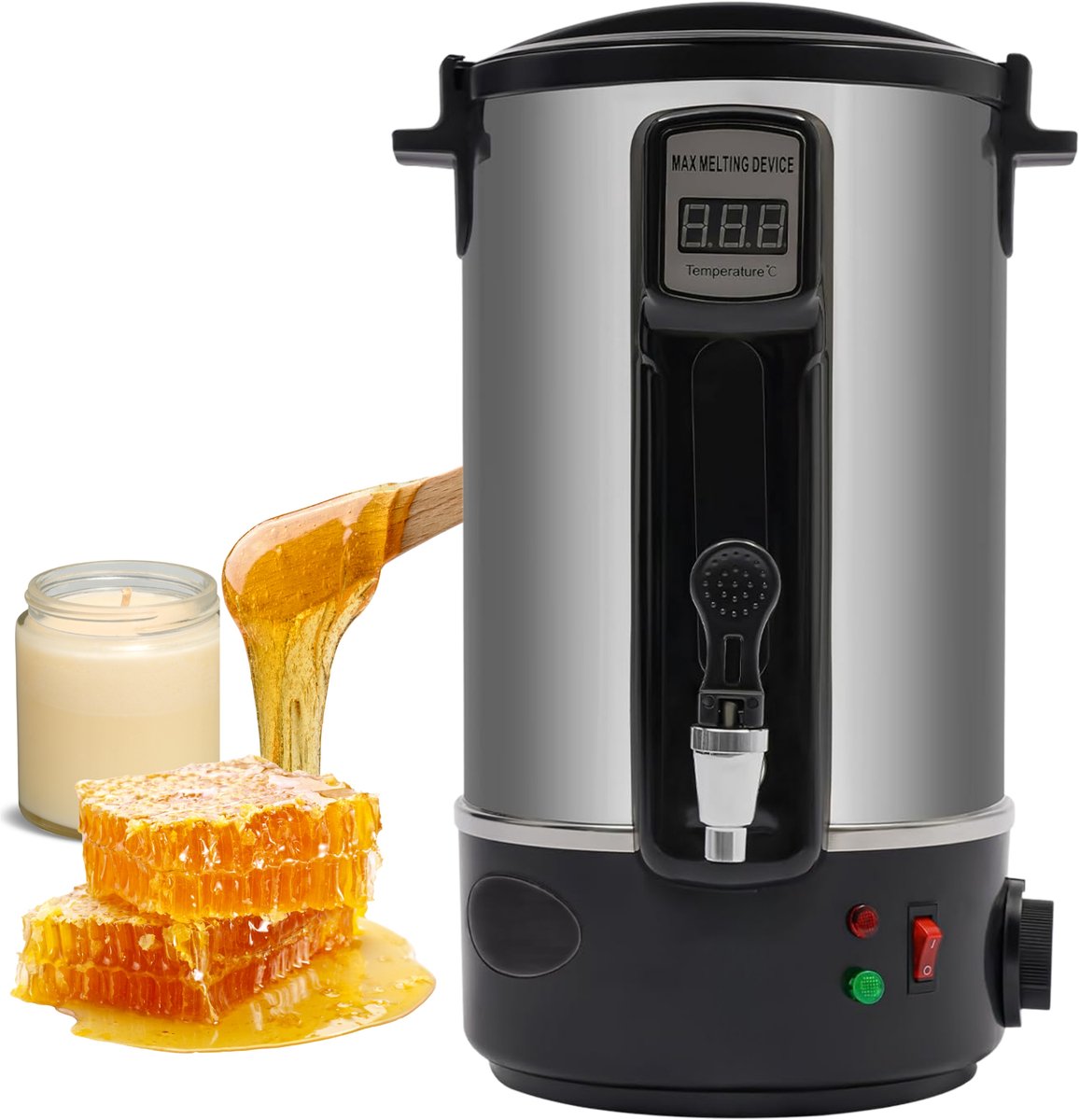 8L Wax Smelter met Temperatuurregeling - Ideaal voor Kaarsen Maken