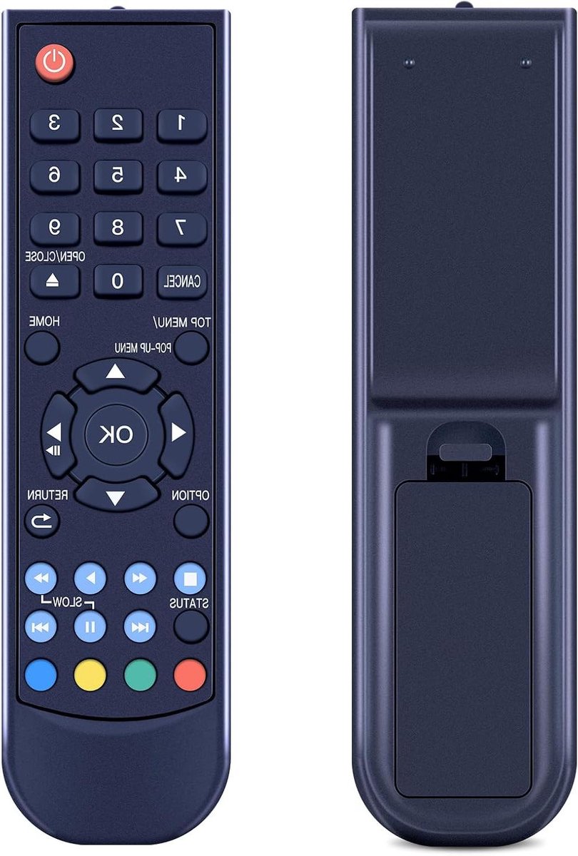 Afstandsbediening - Afstandsbediening set - Dvd-speler bedienen - Geen programmering nodig - 10 x 5 x 2 cm - Zwart