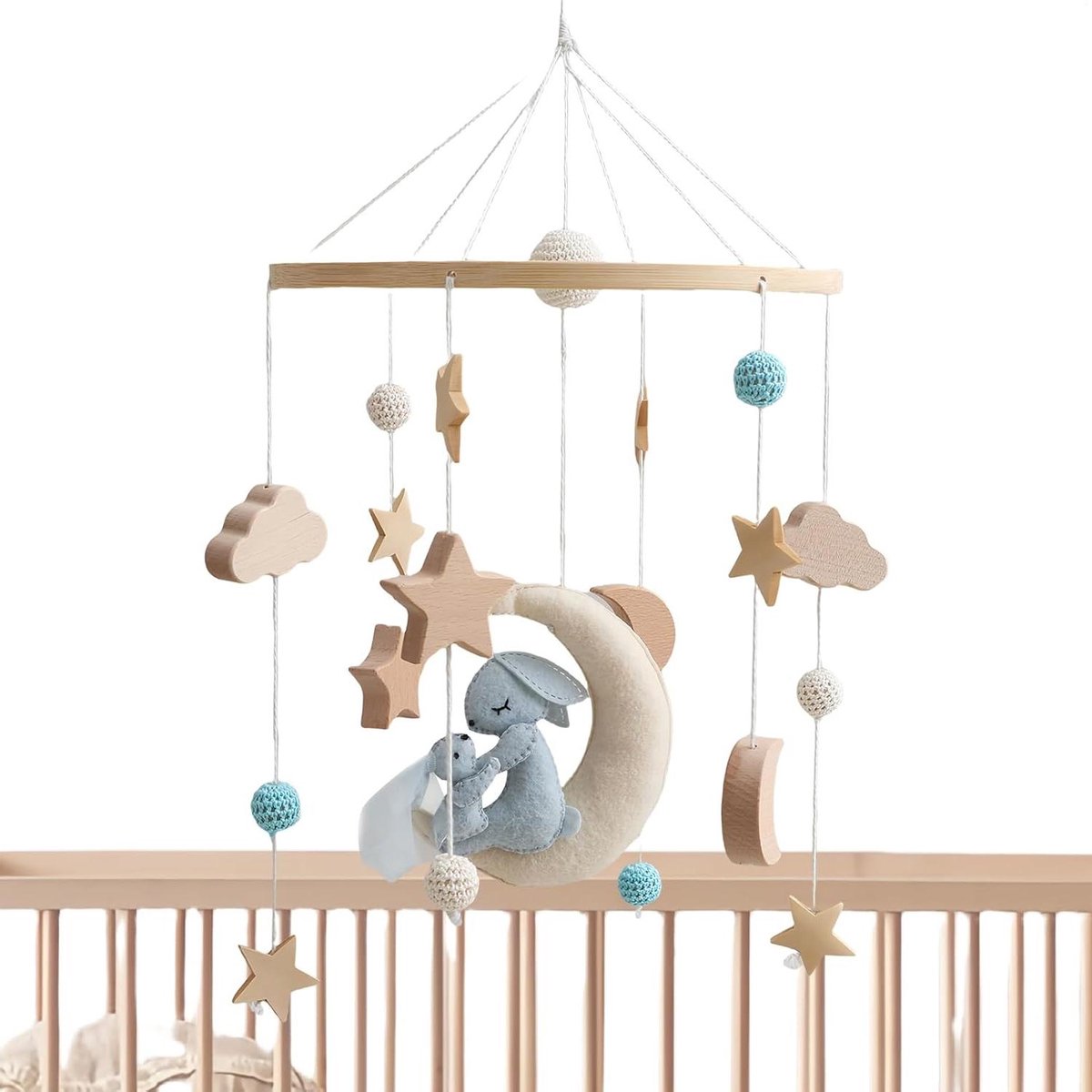Baby Mobiel - Baby Decoratie - Baby Kamer - Interactieve Stimulatie - 45 cm - Multicolor