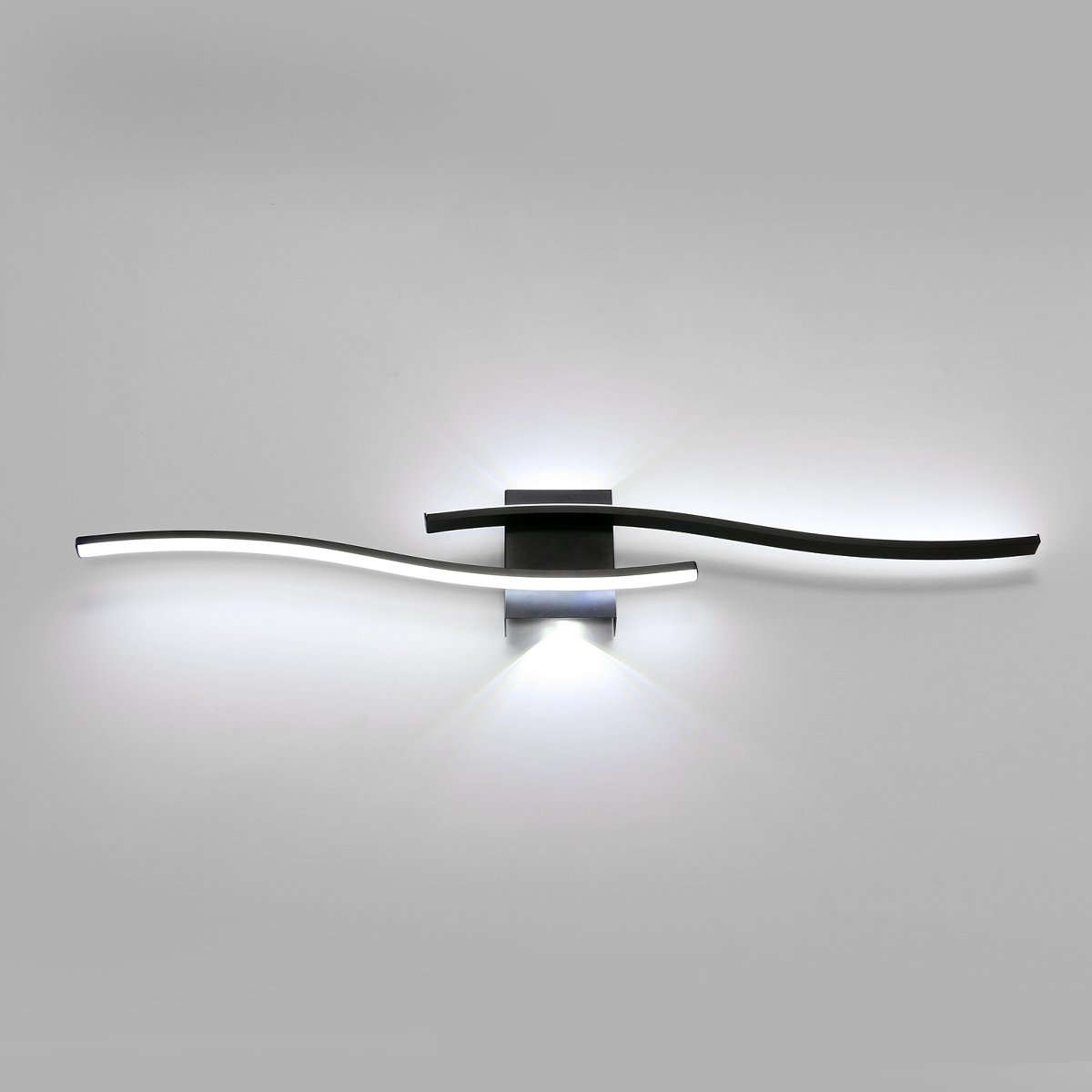 Riserva LED Wandlamp Zwart - 27W - 6500K Koud Wit - Moderne Lange Wandlamp voor Hal, Trap, Gang en Balkon