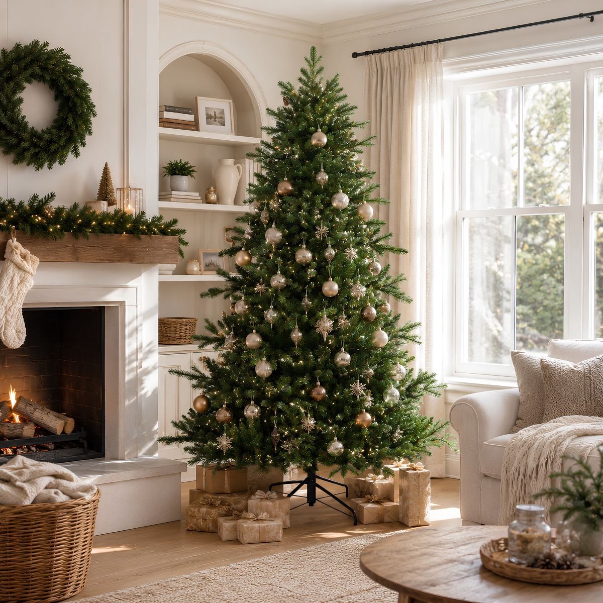 Black Box Trees Brampton Kerstboom - Realistische Kunstboom met Scharnierconstructie - Kerstversiering voor Binnen - Klassieke Boom van PE Naalden - H215 x Ø142 cm - Groen – foto 8