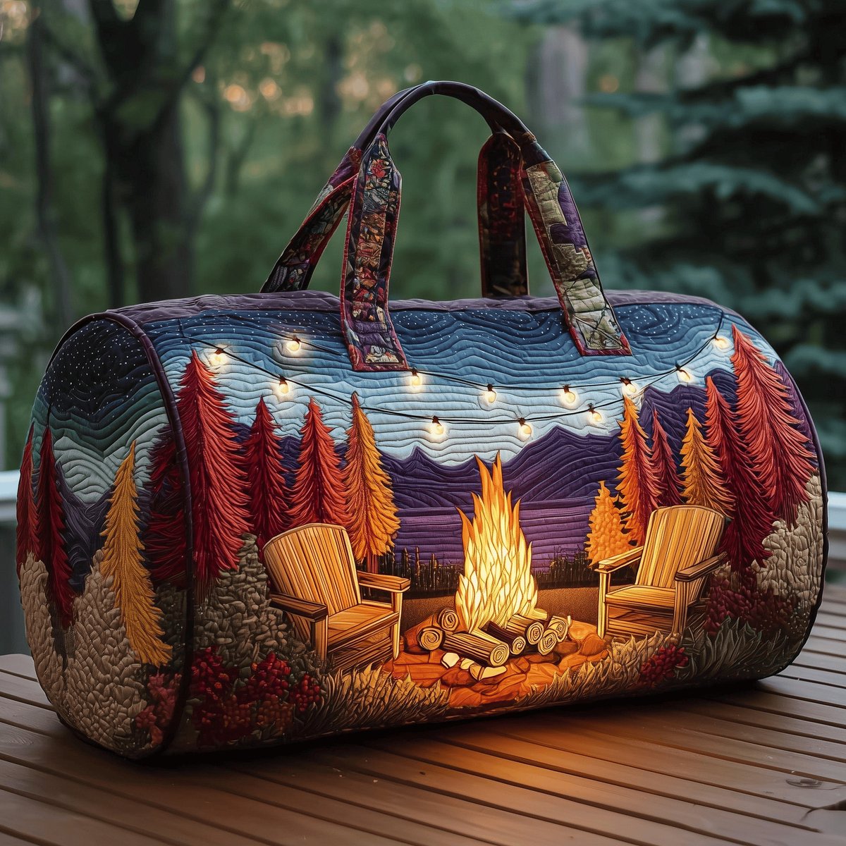 Textielen tas, retro bloemenprint in 3D-stijl, boho-stijl voor reizen en sport, meerkleurig, groot (18 x 9 x 9 inch)，68 modellen