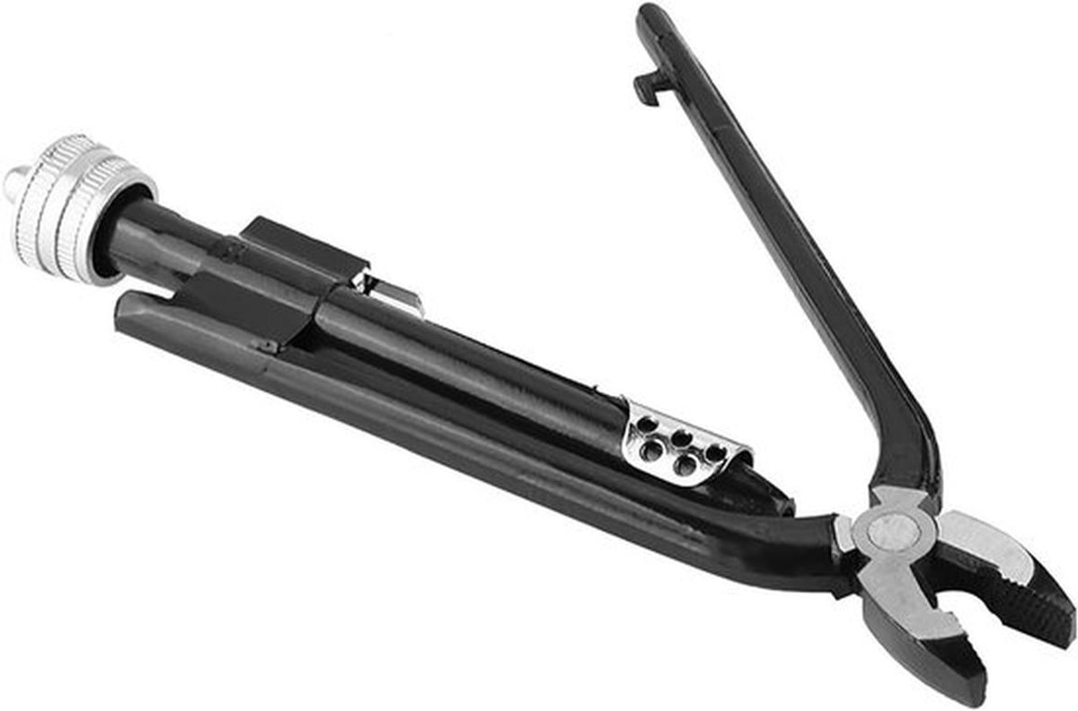 6 inch draadkniptang van hoogwaardig koolstofstaal met veermechanisme en vergrendelbare kaken voor veilig vastzetten van moeren en draadbevestigingen.
