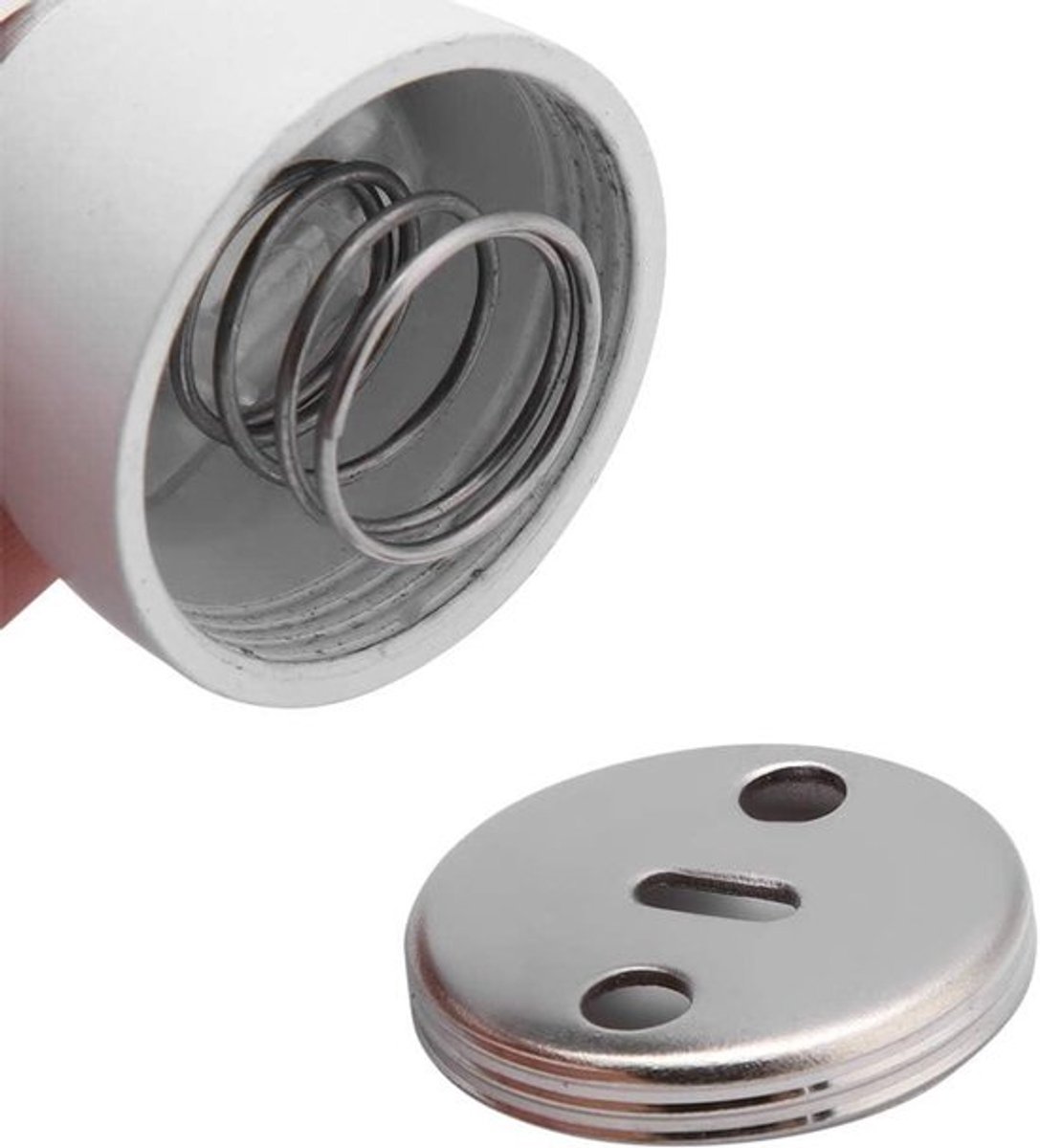 Magnetisch Deurstopper Houder - Massief Deursnapper Accessoire - Bodemmontage - Wit - Sterke Magnetic Kracht