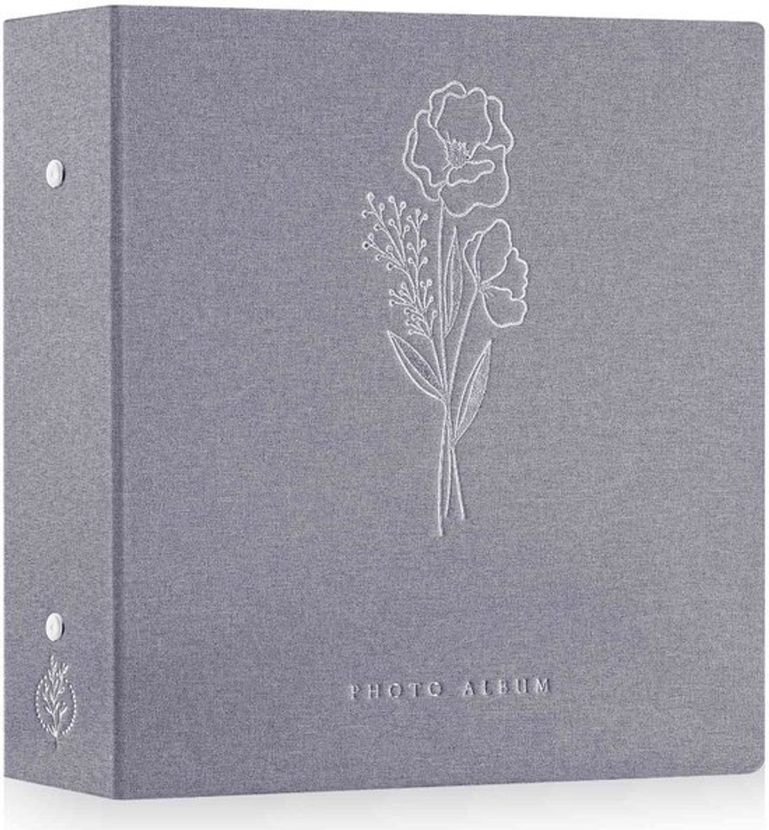 - Fotoalbum - 600 Foto's - Elegante Linnen Omslag - Grijs - Waterdicht en Zuurvrij - Perfect Voor Bruiloften en Verjaardagen