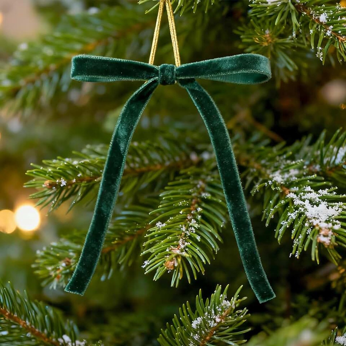 Strikken voor Kerstmis: cadeaustrikken met groene draad, 13 x 18 cm, strik voor kerstboom, kroon en geschenkverpakking