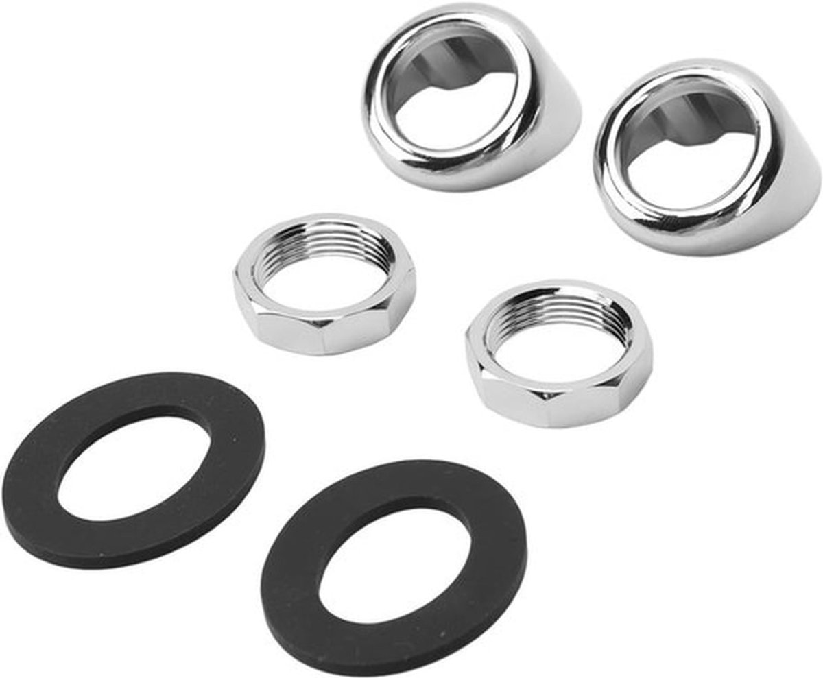 Windschermwissers Bezel Kit van Chroom, ABS Materiaal, Geschikt voor Mini MKI Hatchback Classic 1959-1993, Vervangend voor Austin Healey en MG Midget, Inclusief Rubber Sealing Ring en Installatiehandleiding