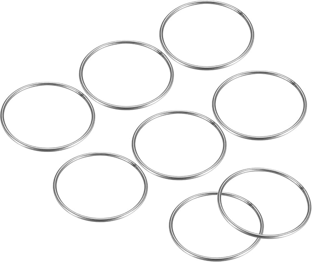 8 stuks roestvrij stalen O-ringen 100 mm 4 mm gelaste ronde ring voor hangende objecten