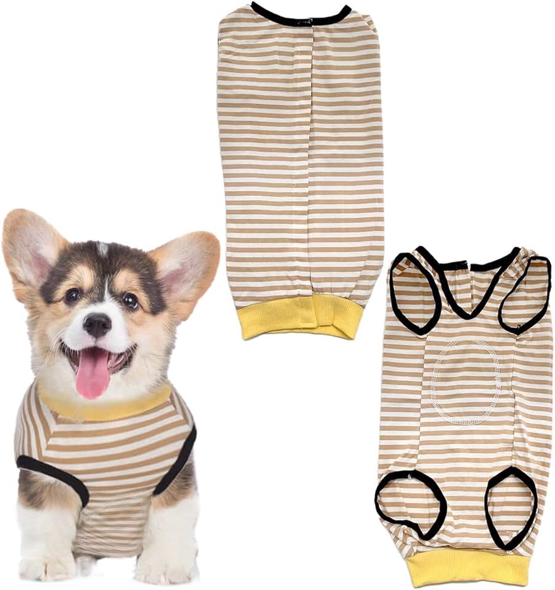 Hondenherstel bodysuit - lekvrij beschermend pak voor honden, ademend zacht elastisch materiaal comfortpak met verstelbare banden (XL)