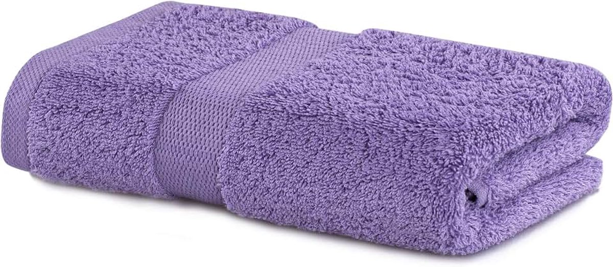 Handdoek 50x100 cm katoen kwaliteit 525g/m² paars absorberend Marina