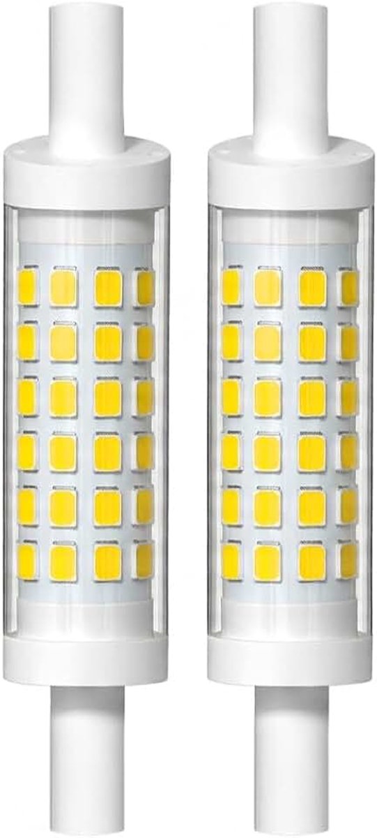 2 Stuks R7S 78mm LED Lampen, 5W Equivalent aan 40W Halogeenlamp | 3000K Warm Wit 500 Lumen 360° Stralingshoek Energiebesparend Flikkervrij voor Binnen- en Buitenverlichting