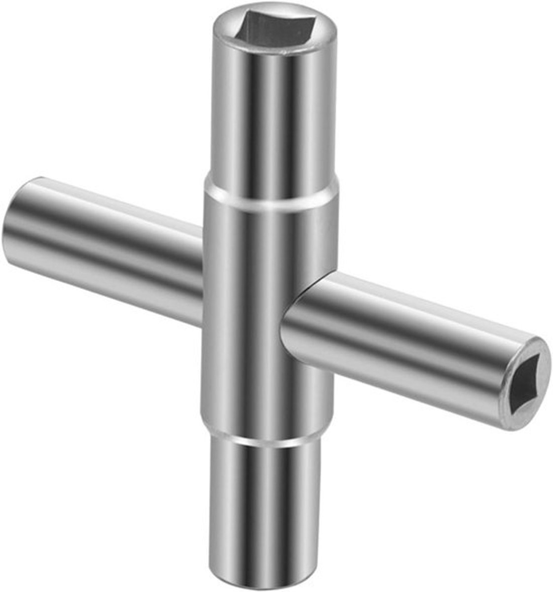 Multifunctionele 4-Weg Service Sleutel Set, Elektrische Dozen en Meters, Zilverkleurig, Universeel Gereedschap.