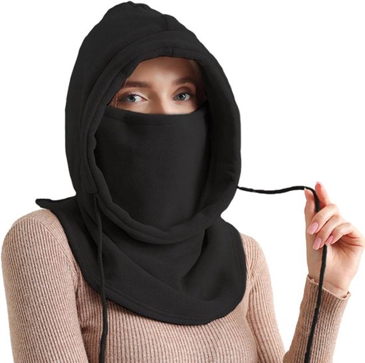 Thermische Fleece Balaclava voor Dames - Warme, Winddichte Gezichtsmasker voor Skiën, Fietsen en Hardlopen met Nekwarmer en Multifunctionele Hoed