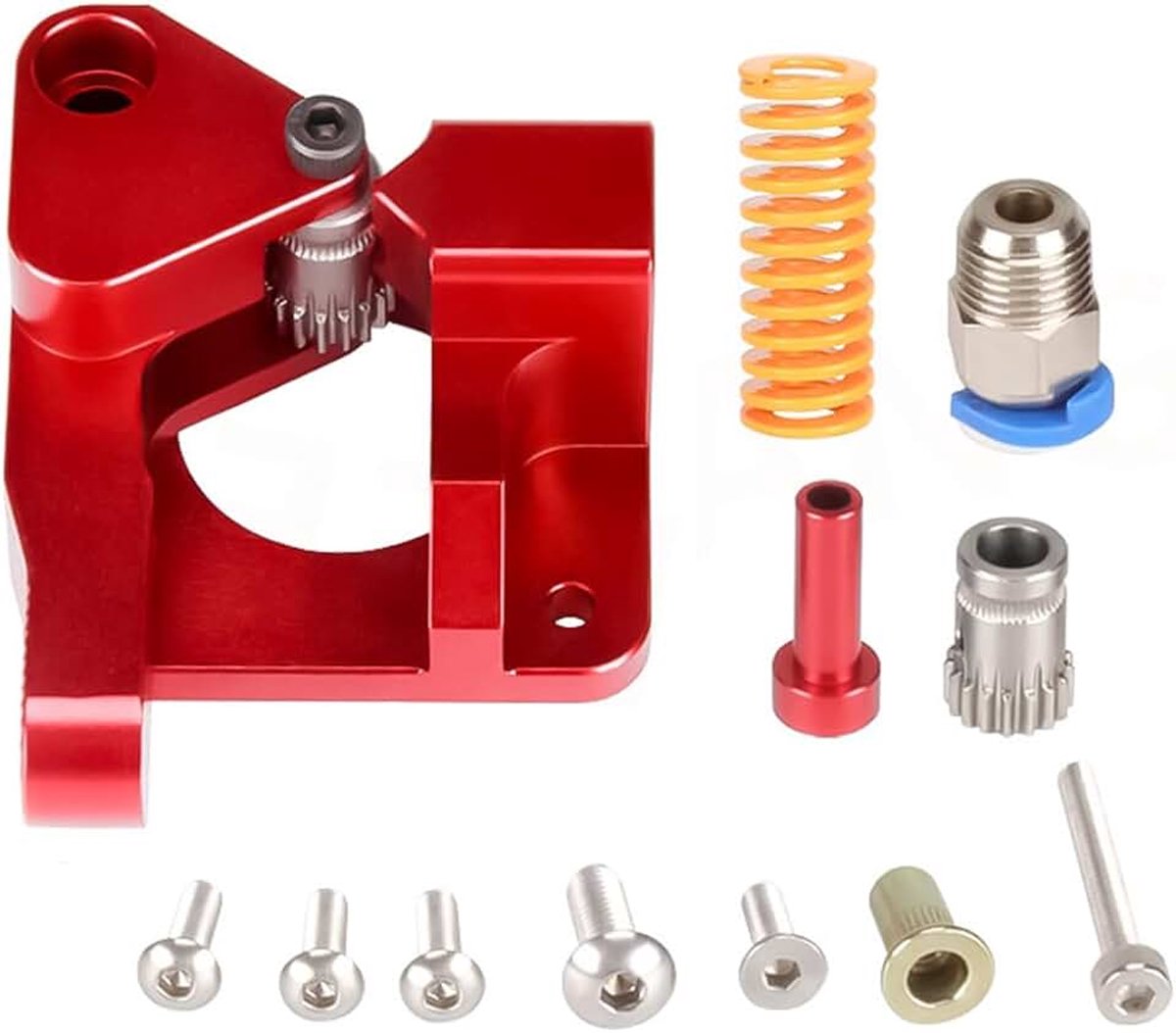 Dual Gear Ender 3 Extruder Metal Drive Feeder Upgrade voor Ender 3 V2, Ender 3 Pro, Ender 3 Neo-serie, Ender 5 Pro, Ender 5 Plus, CR10, Vyper 3D-printer TPU Filament Ondersteuning