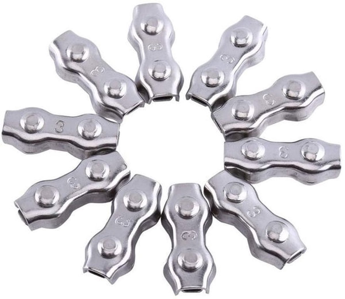 Duplex-klem - M3-klem - Duurzaam en praktisch - Kabelklemmen - Voor diverse toepassingen - Set van 10 stuks