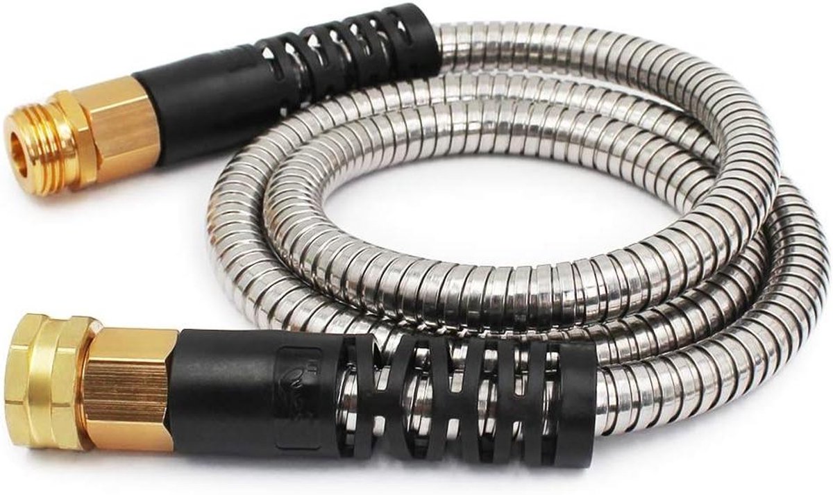 Metalen Tuinslang - Waterleidende Verlenging - Tuin Bewatering - Knikvrij Flexibel Ontwerp - 5FT Lengte - Metaal