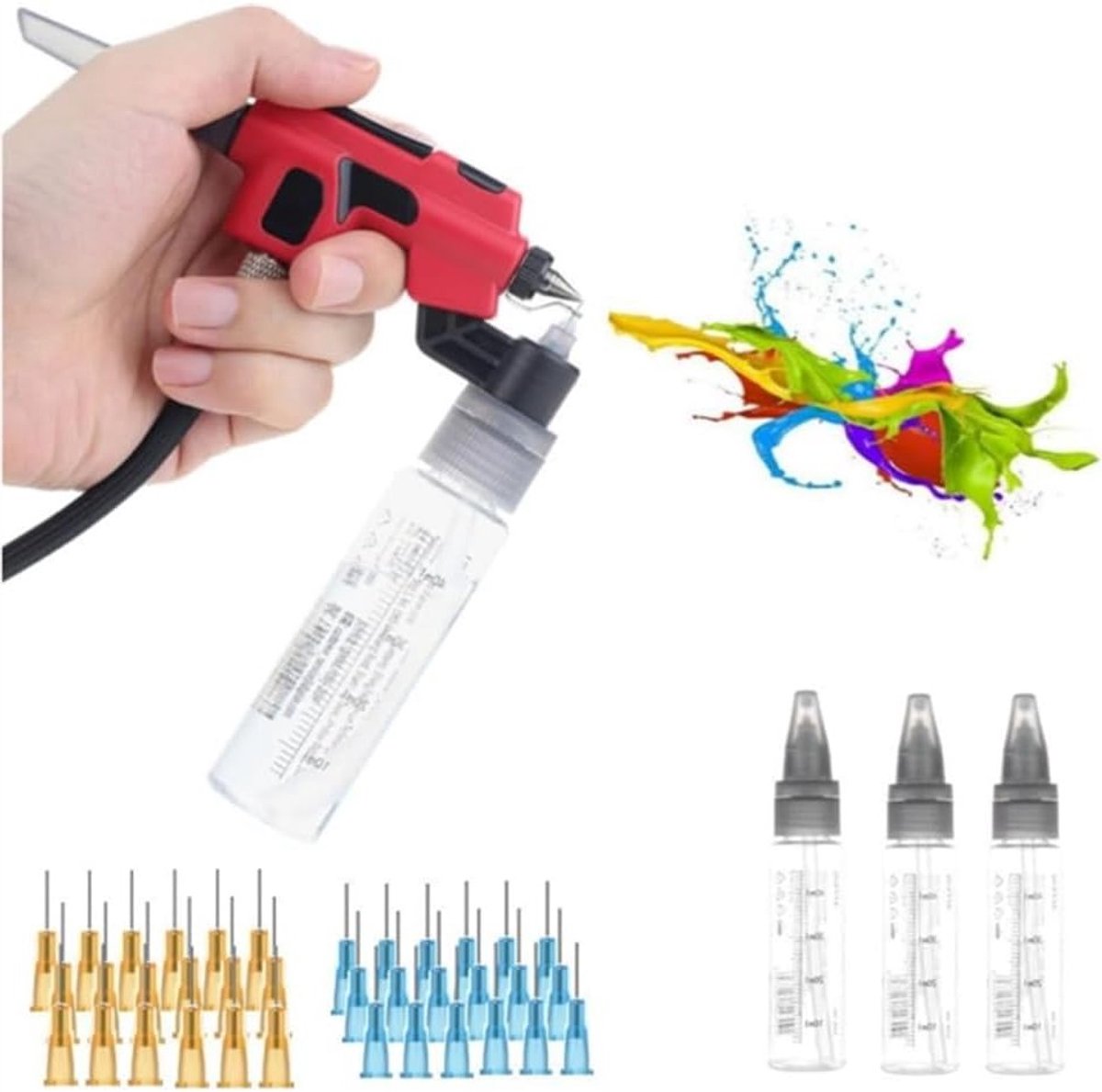 Professionele airbrush met marker rek voor hobby en DIY, snel kleurwissel en schildertools voor modellen