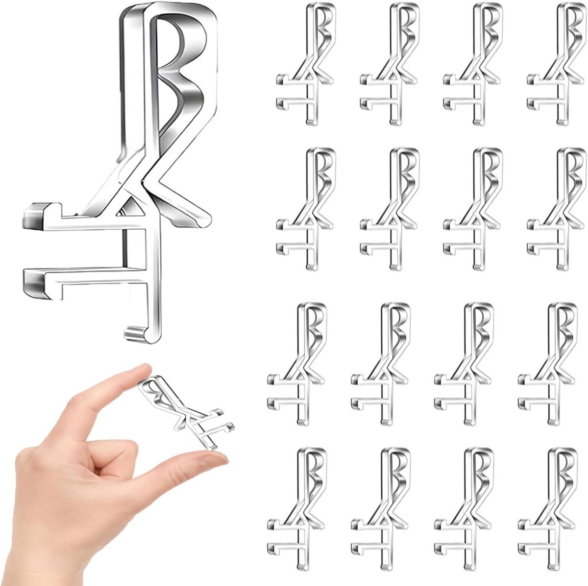 16 stuks transparante kunststof clips voor jaloezieën, reparatieclips voor horizontale en verticale jaloezieën, eenvoudig te installeren en duurzaam voor interieurdecoratie