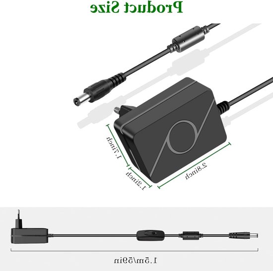 AC stroomadapter 12V voor externe harde schijven van Merkloos — afbeelding 3