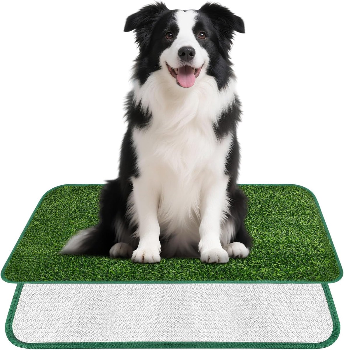SnelShoppen - AUYAO Hondentoilet - Herbruikbaar Kunstgras voor Honden - 46 x 58 cm - Ideaal voor Terras, Balkon, Binnen en Buiten - Uitstekende Draina