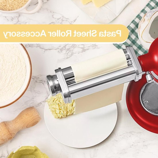 Pasta Machine van Roestvrij Staal, Perfect voor Thuisgebruik met 8 Instelbare Dikte en Draaiknop, Ideaal voor Vers Pasta Maken en Bakken — afbeelding 2
