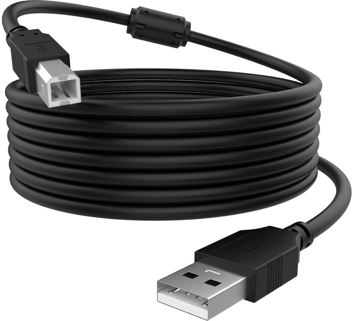 SnelShoppen - USB B MIDI Kabel voor Instrumenten, USB A naar Type B Printer Kabel 3m, Compatibel met Piano, MIDI Controller, MIDI Keyboard, Audio Inte