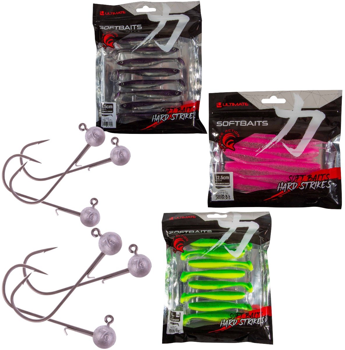 Ultimate Shads And Jigheads Set (30pcs) - Kunstaas Set