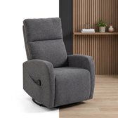 Relaxfauteuil - Relaxzetel - Massagestoel - Relaxstoel - Fauteuil - Stoel - Met armleuning - Voor één Persoon - Donkergrijs