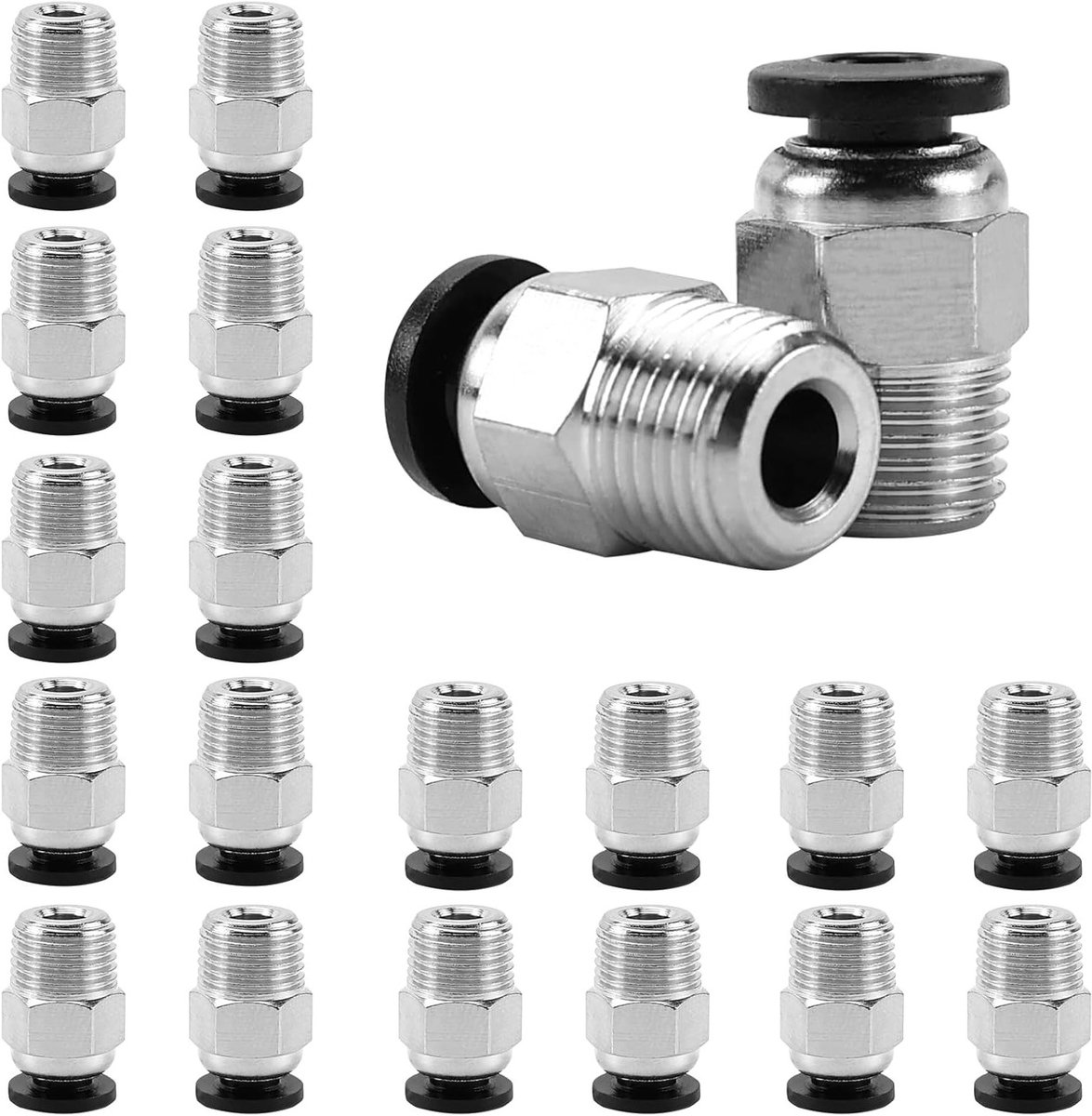 PTFE Connectoren voor 3D Printers - 20 Stuks PC4-M10 Pneumatische Koppelingen en Accessoires