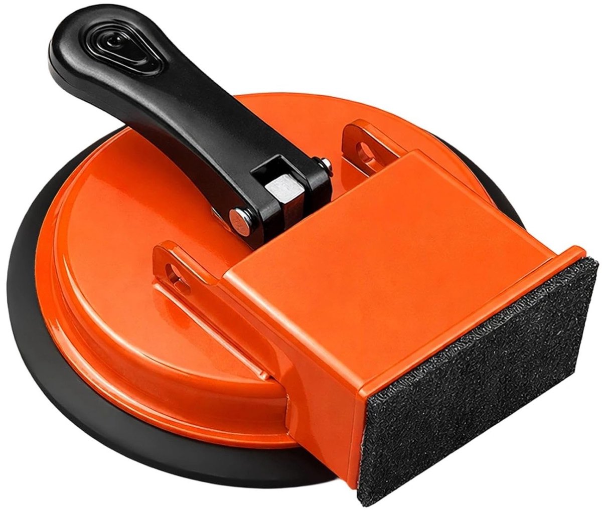 Laminaat zuignap 12,3 cm - oranje rubber - handgreep - ideaal voor reparaties - ShopVlot